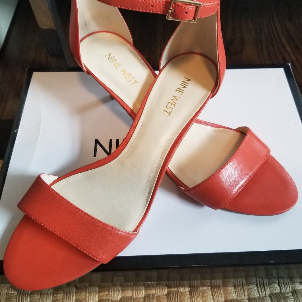 Nine West Leather Leisa Ankle Strap Sandals